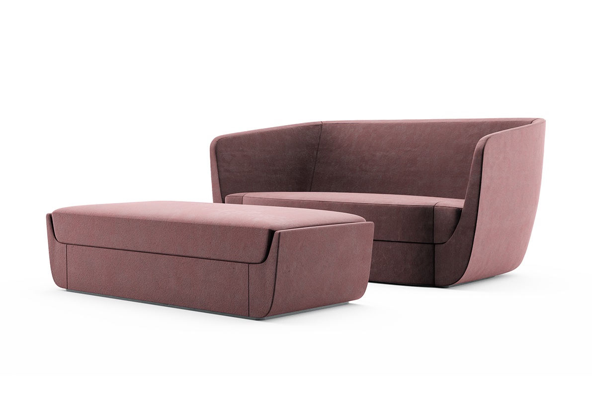  CLASP LOVESEAT & OTTOMAN 